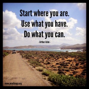 Start where you are